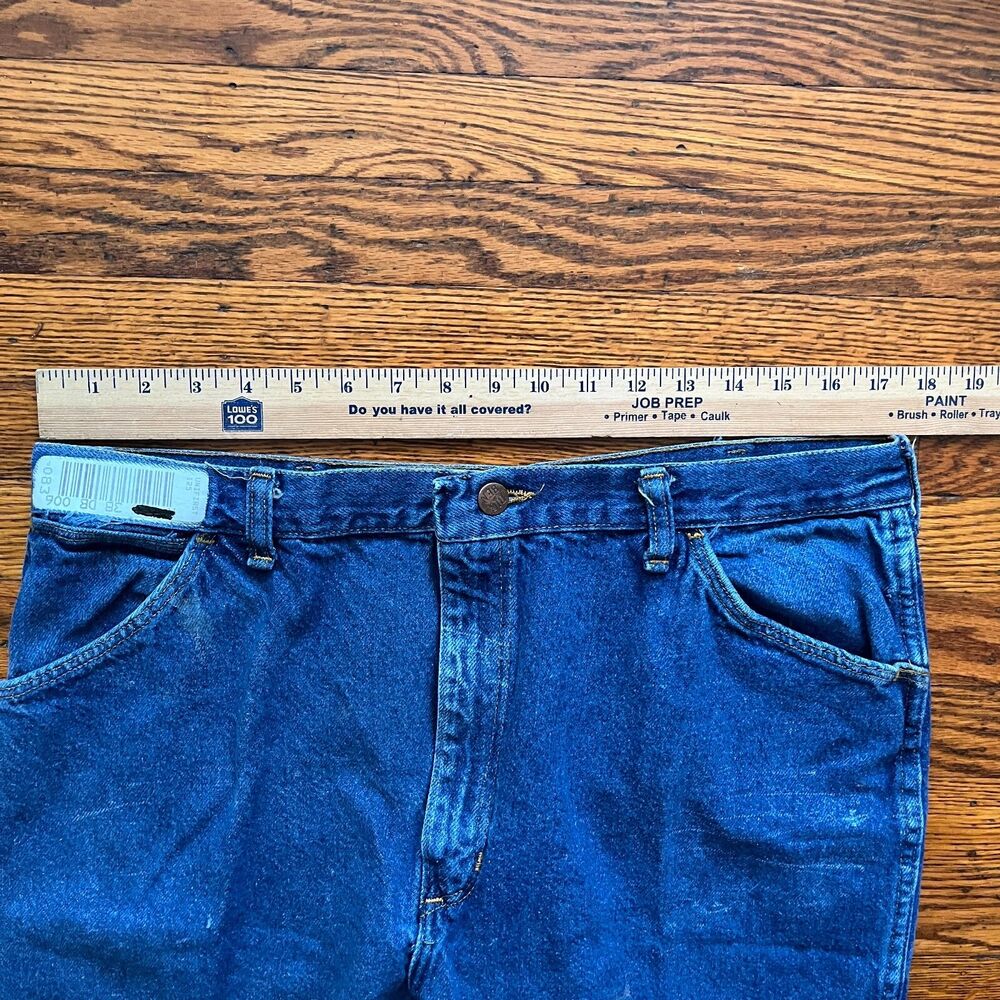 Vintage BIG BEN by Wrangler Jeans Mens 38x31 Heavy Blue Denim Pant USA Made - Picture 10 of 15